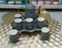 8pcs Ceramic Tea / Coffee Sets With Gold Rims