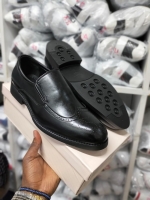 Classy Men laceless Official Shoes black Leather Shoes Official Boots rubber sole and a leather upper For durability, Wedding Shoes size 39 to 45