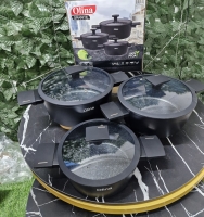 RIO-Sg Olina 6pcs Granite Cookware set Induction Bottom Non-stick Coating