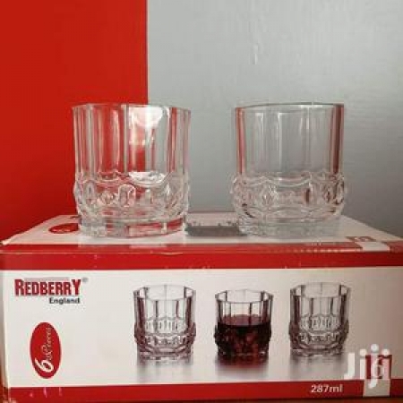 Redberry 287ml 6 Pieces Water Glasses Juice Glass Whiskey Glasses Beer Glasses