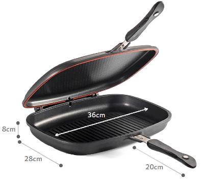 double sided grill pan